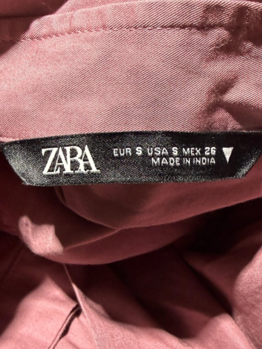 Zara Pink Button Down Shirt Size Small - Picture 3 of 3